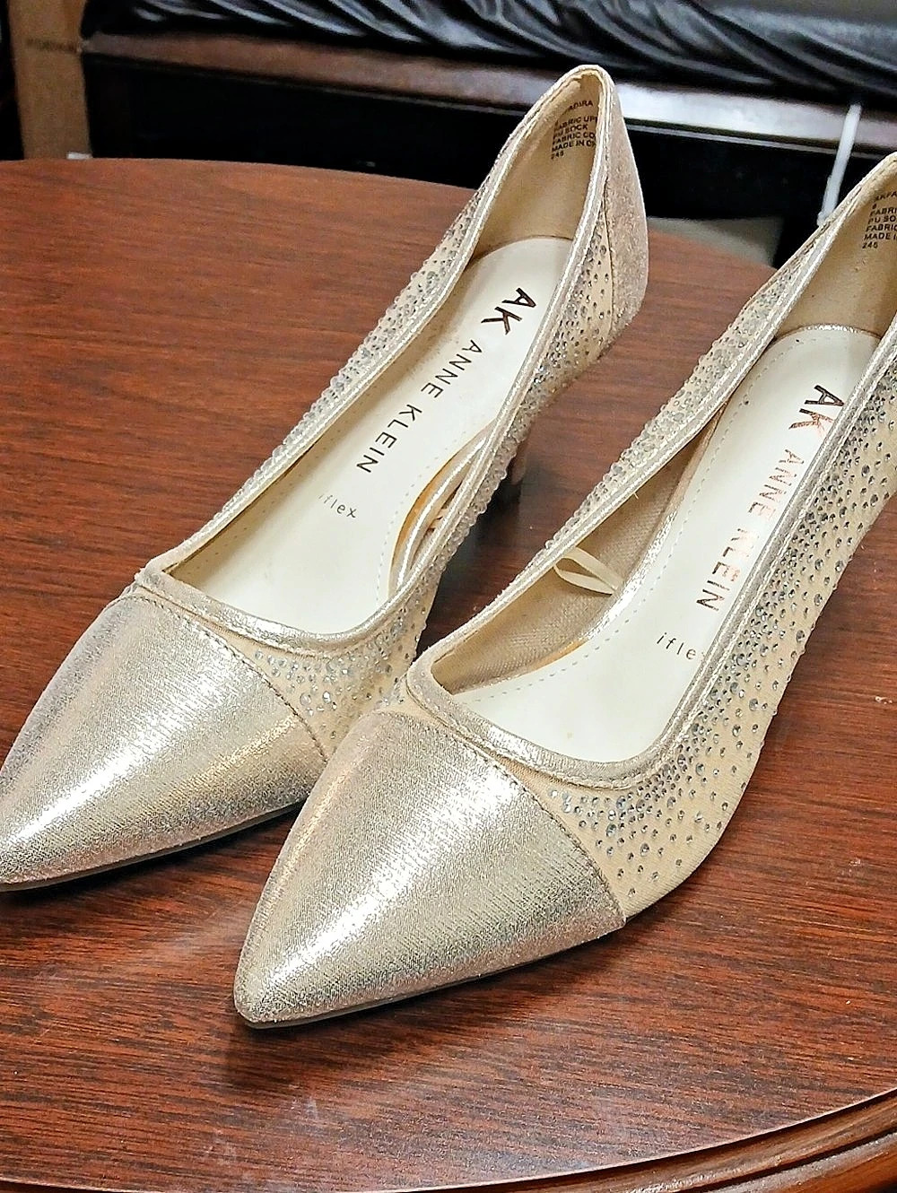 Anne Klein AKFADIRA Embellished Pointed-Toe Heels